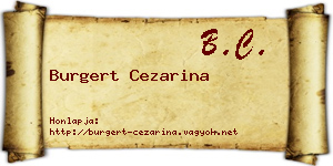 Burgert Cezarina névjegykártya